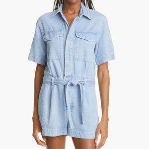 NWT $350 rag & bone Tie Waist Denim Romper in sizes XS, Small and X-Large!